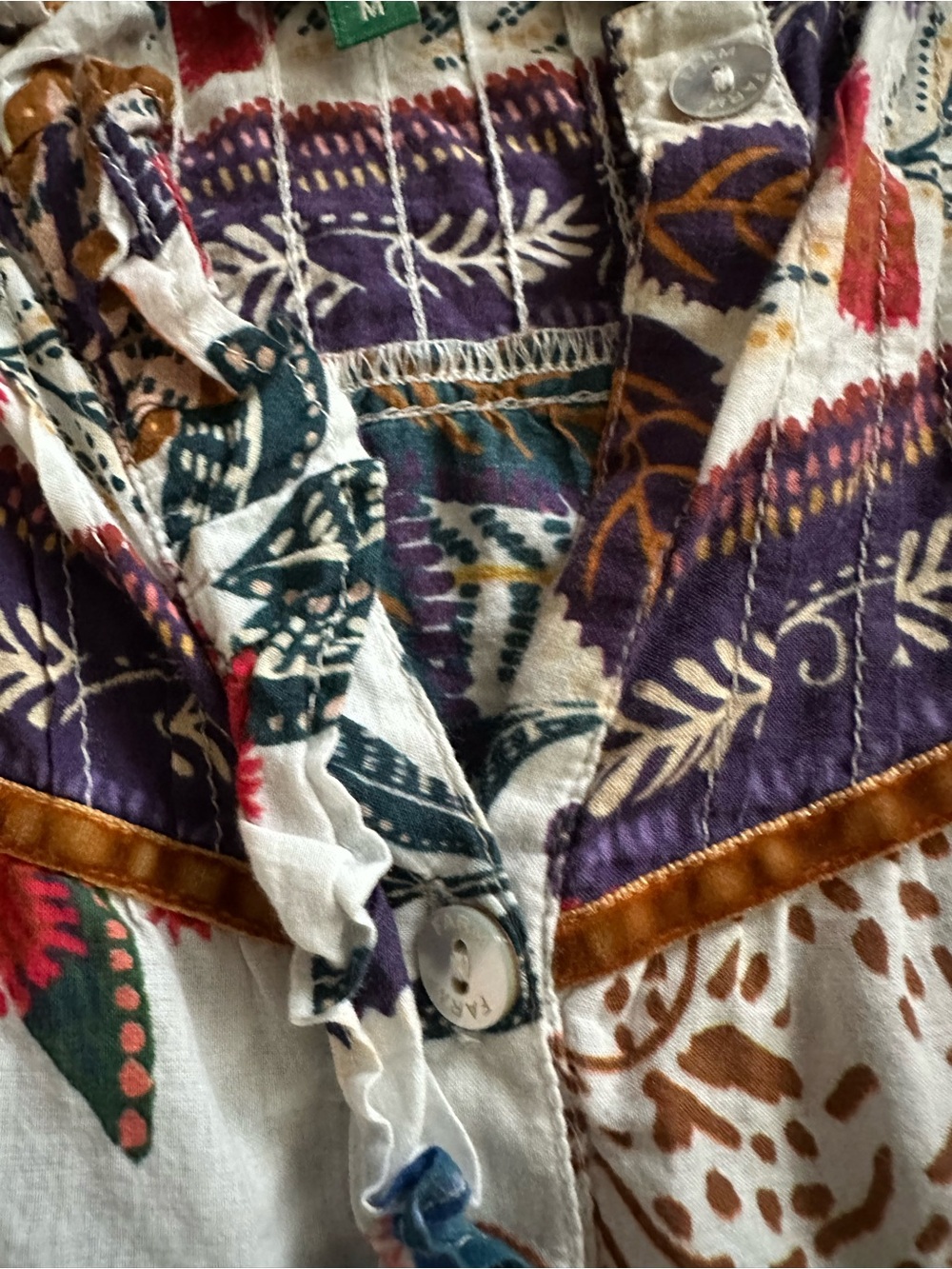 FARM Rio Button Up Blouse M - Picture 3 of 13